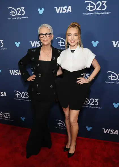 Lindsay Lohan Lindsay Lohan and Jamie Lee Curtis at D23