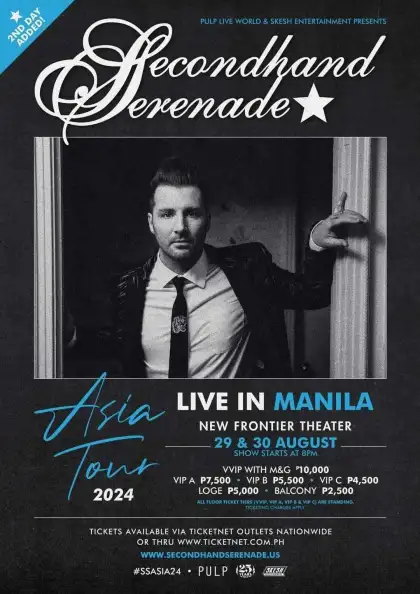 SECONDHAND SERENADE ASIA TOUR 2024 LIVE IN MANILA