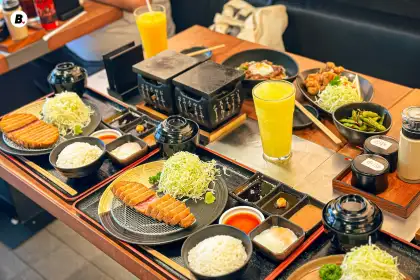 The spread at Ganso Gyukatsu
