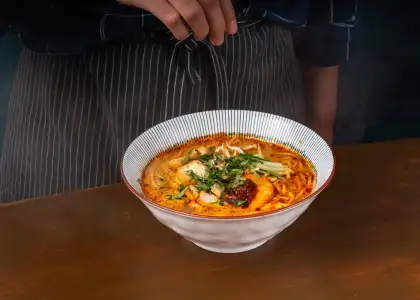 creamy spicy laksa