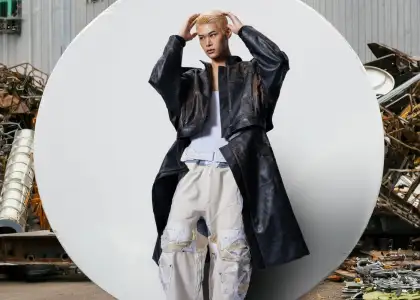 Tiger Chung Leather Jacket Editorial Shoot