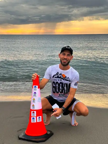 Marko at the start of his 600km run