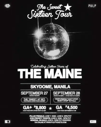 THE MAINE THE SWEET SIXTEEN TOUR IN MANILA