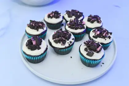 Chocolate cupcakes made with mayonnaise