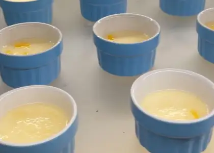 Almond Pudding with Birds Nest