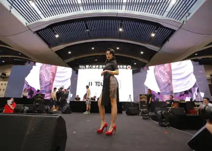 Tattoo girl on stage