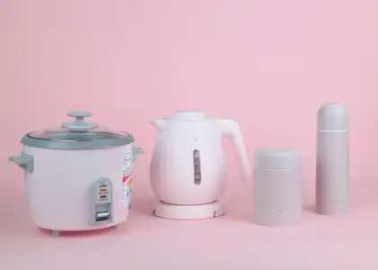 Zojirushi Hong Kong Special Pink Edition electric kettle, and a special edition rice cooker with a steamer