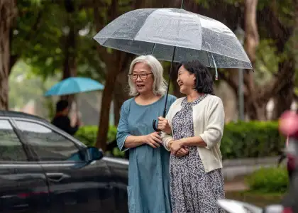 Family walking together