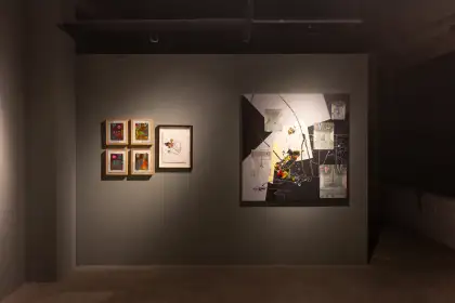 A photo of one of the artists' shared work