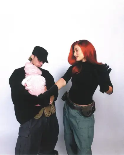 Hailey and Justin Bieber as Kim Possible and Ron Stoppable