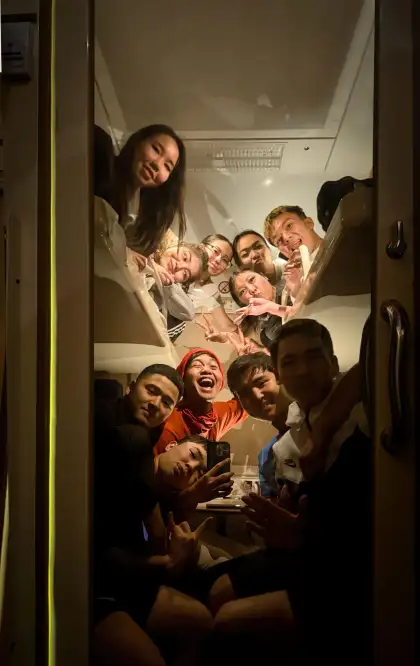 Touch and new friends on a train to Aktau