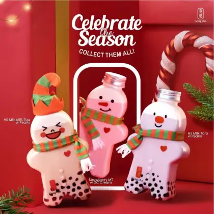 9. Gongcha holiday drinks promotional poster