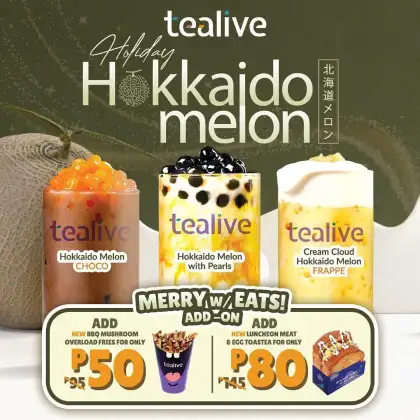 14. Tealive Philippines Holiday promo menus promotional poster