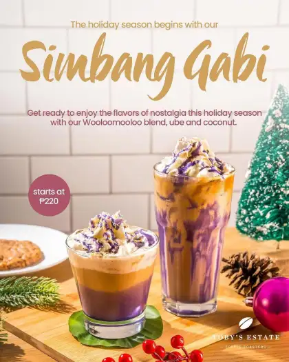 15. Toby's Estate Philippines holiday drinks promotional poster