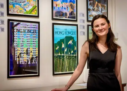 Sophia at her Exhibition