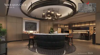 A 3D rendering of the Sheraton Johor Bahru