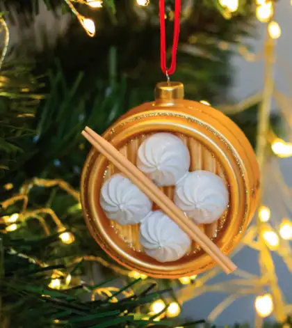 Steamed Buns Glass Decoration