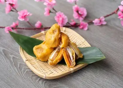 Nian gao with sweet potato