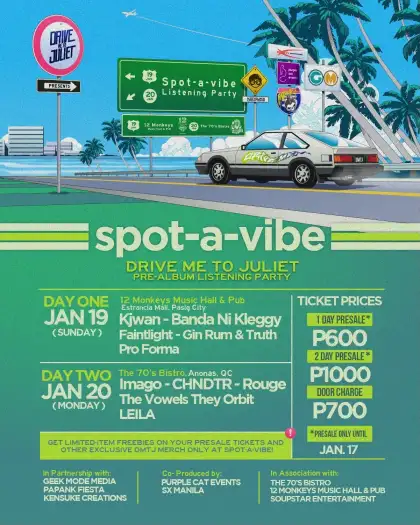 Spot-A-Vibe: Drive Me To Juliet Pre-Album Listening Party