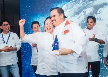 S.Pellegrino Young Chef Academy Award Winner Ardy Ferguson and Chef Vicky Lau