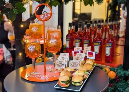 Aperol Spritz Tree and Small Bites from PAZTA