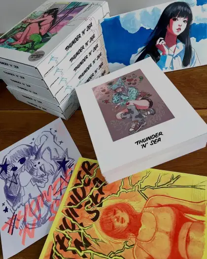 Nomkakaii and Little Thunder collaborated on illustrated diary "Thunder 'N' Sea"