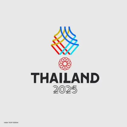 The official logo of the SEA Games 2025, made by Thiranop Wangsillapakun from TNOP Design