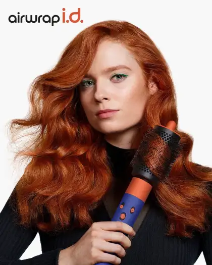 The Dyson Airwrap ID with the large round volumizing brush