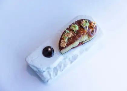 One of the featured dishes for the dinner menu, Sautéed Duck Foie Gras Escallop