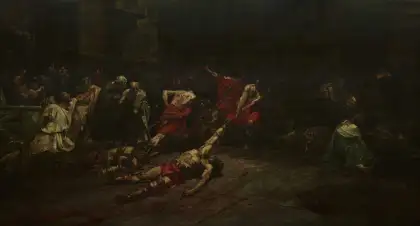 The "Spoliarium" by Juan Luna is a representation of the aftermath of a Roman circus