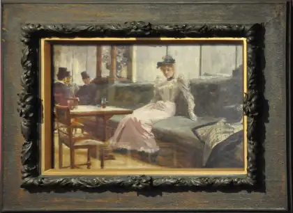 "Parisian Life" depicts Juan Luna's life in Paris, with Jose Rizal and Ariston Bautista Lim