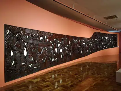 The "Philam Life Alcantara Relief Series" by Jose P. Alcantara used to be in the Philam Life Auditorium.