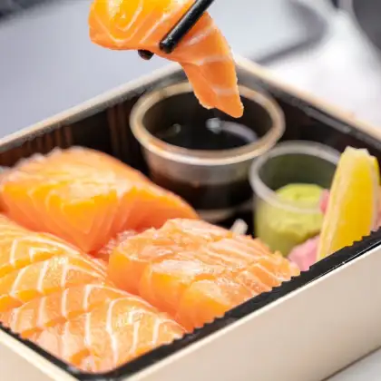 Salmon sashimi