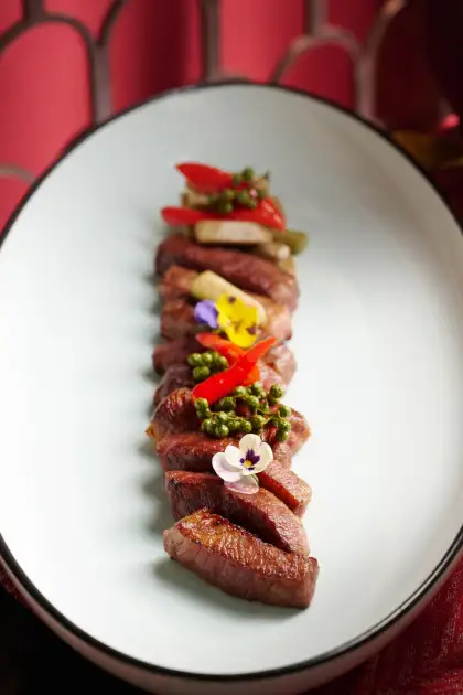 The beef slices were marinated in a secret sauce for 12 hours.