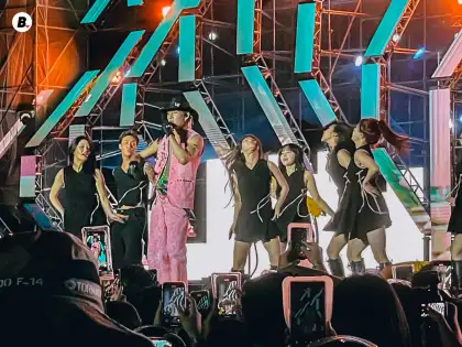 BamBam sang Lola Amour's "Raining in Manila" and told fans to "shot puno!"