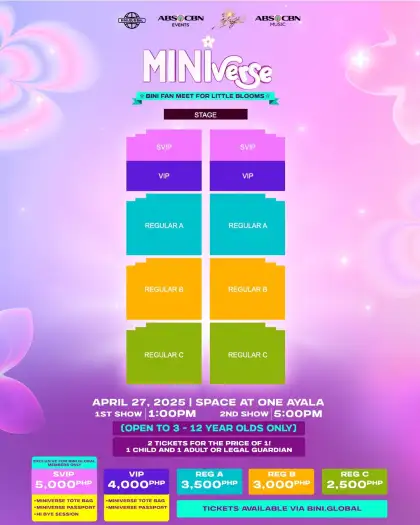 Seat plan for BINI's MINIverse Fan meet