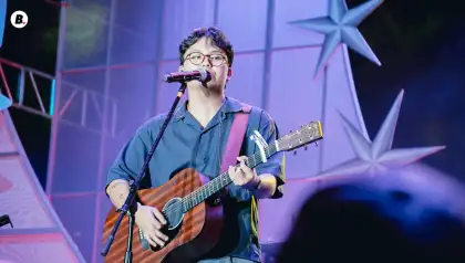 Amiel Sol performing one of his songs at Fusion 2025