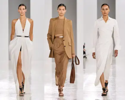 Three of the six looks presented by Max Mara at the Greenbelt 3 Store last Mar. 26, 2025