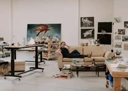 Emma Webster in studio