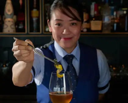 Rozette Arellano is a self-taught mixologist who makes floral-inspired drinks