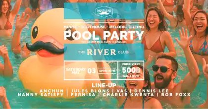 Mustache Pool Party - The River Club
