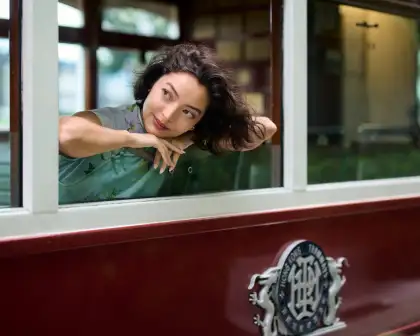 A close up of a model for the Ding Ding Qipao Tour