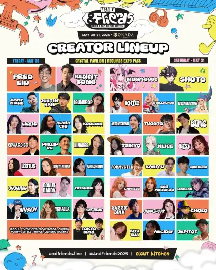 Creator lineup