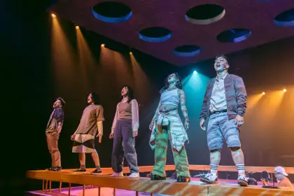 The five characters of "We Aren't Kids Anymore" (Myke Salomon, Luigi Quesada, Marrone Cruz, Gab Pangilinan, and Gio Gahol)