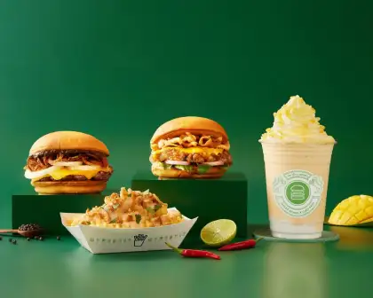 Shake Shack and Chef Pam's limited-time menu features the Jaew BBQ Burger, Seafood Mayo Fries, Black Pepper Burger, and Mango Sticky Rice Shake