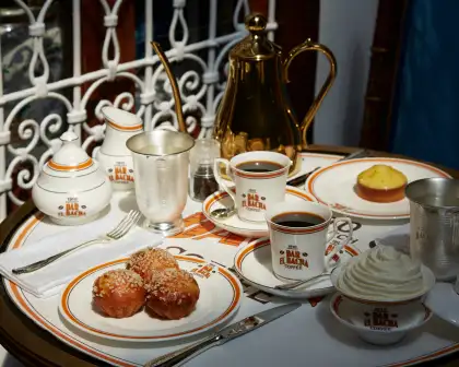A breakfast set offered by Bacha Coffee