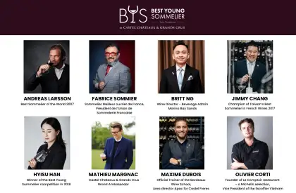 The prestigious jury panel for the Castel Châteaux & Grands Crus Best Young Sommelier Competition - Asia Edition 2025