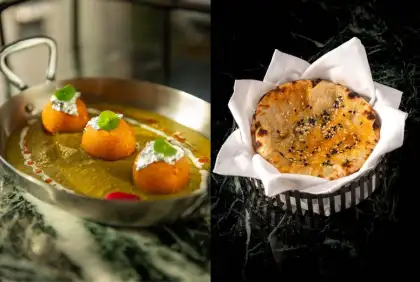 Kofta Saag and Chilli Cheese Naan