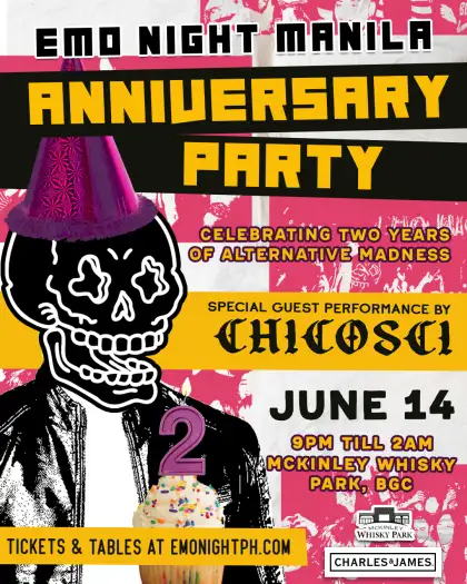 Emo Night Manila is celebrating its 2nd Year Anniversary with Chicosci on June 14, 2025