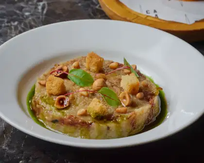 The smoked eggplant with romesco is a typical Spanish tapas that is simple to make.